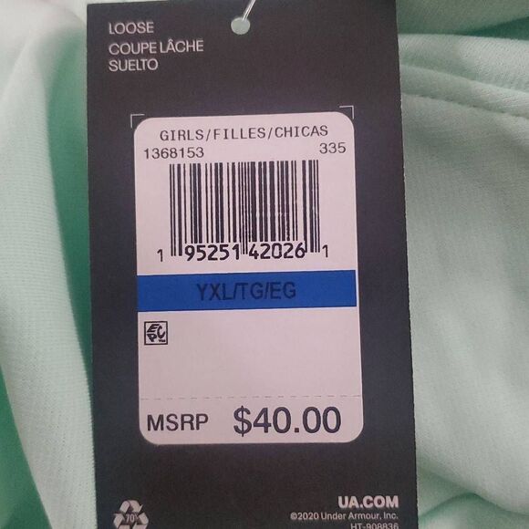 NWT GIRLS UNDERARMOUR HOODIE - Picture 4 of 5